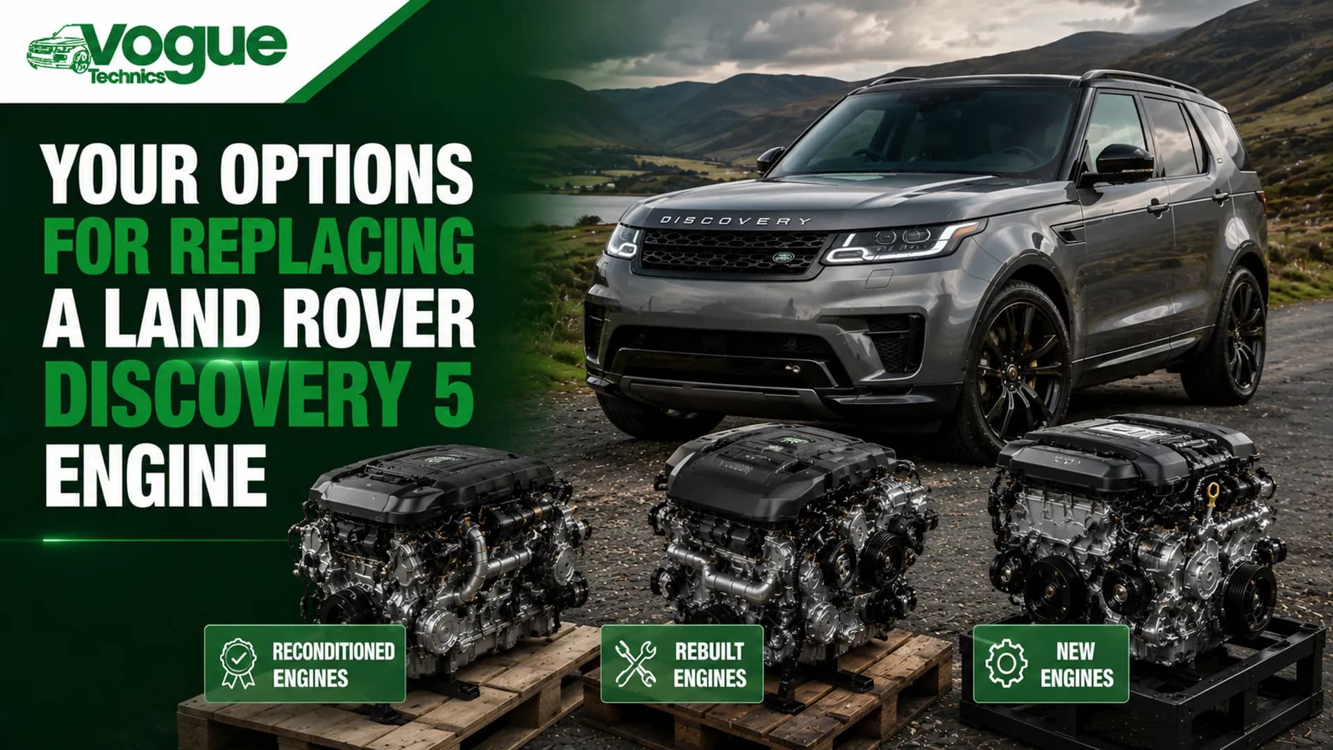 Your Options for Replacing a Land Rover Discovery 5 Engine