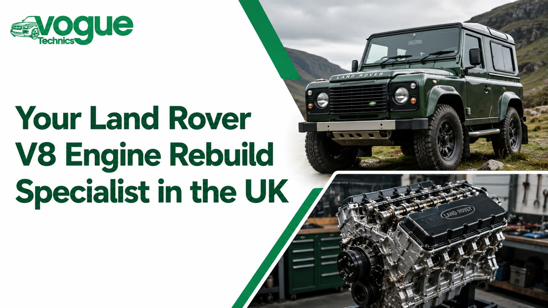 Your Land Rover V8 Engine Rebuild Specialist in the UK