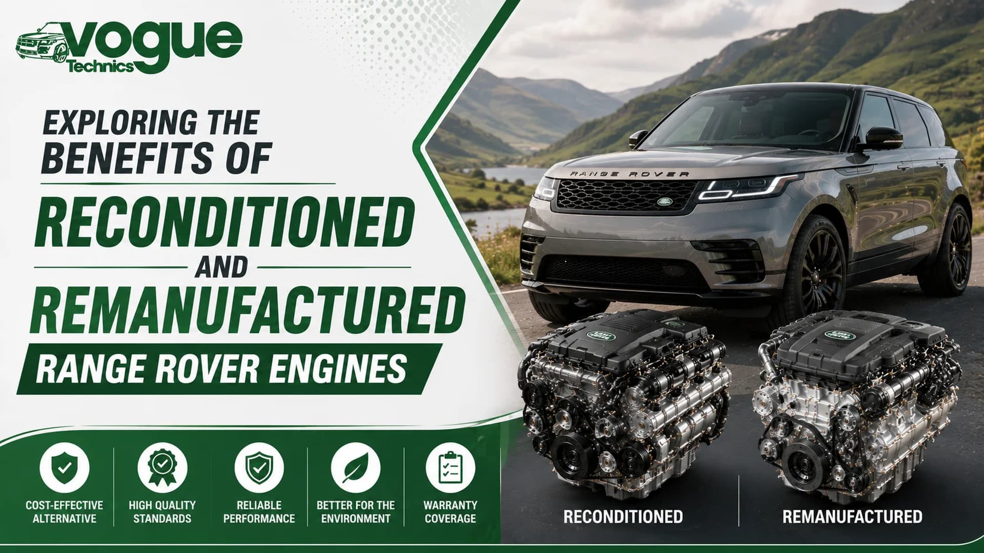 Exploring the Benefits of Reconditioned and Remanufactured Range Rover Engines