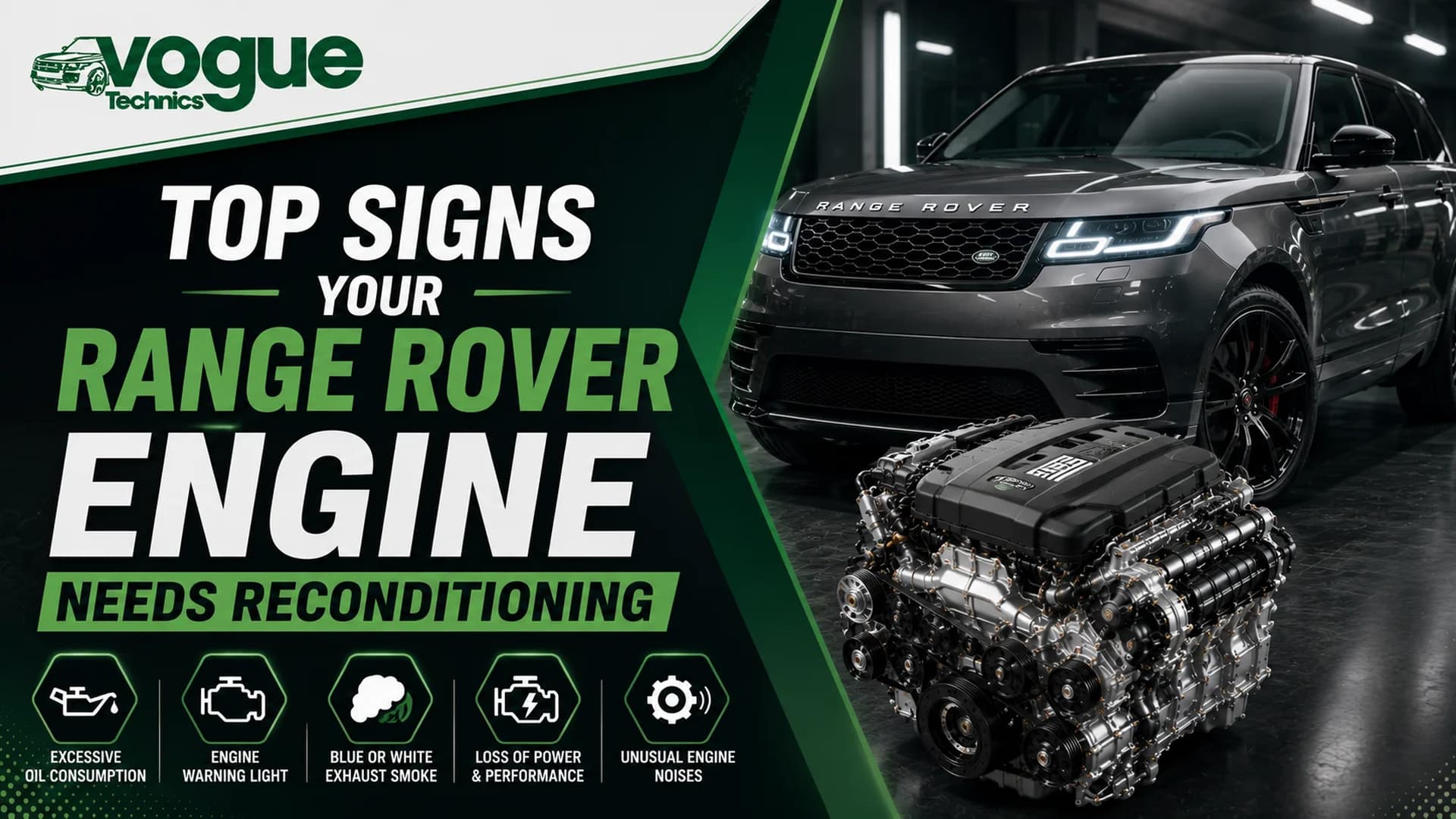 Top Signs Your Range Rover Engine Needs Reconditioning