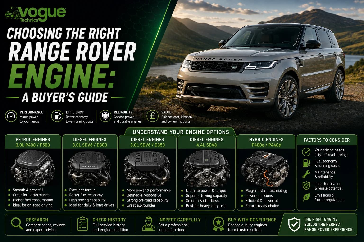 Choosing the Right Range Rover Engine: A Buyer's Guide