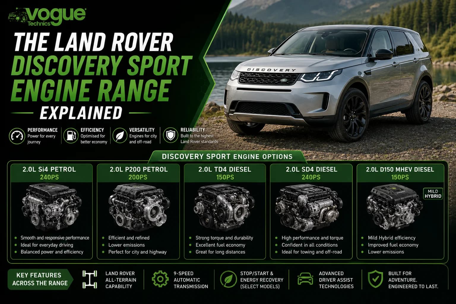 The Land Rover Discovery Sport Engine Range Explained