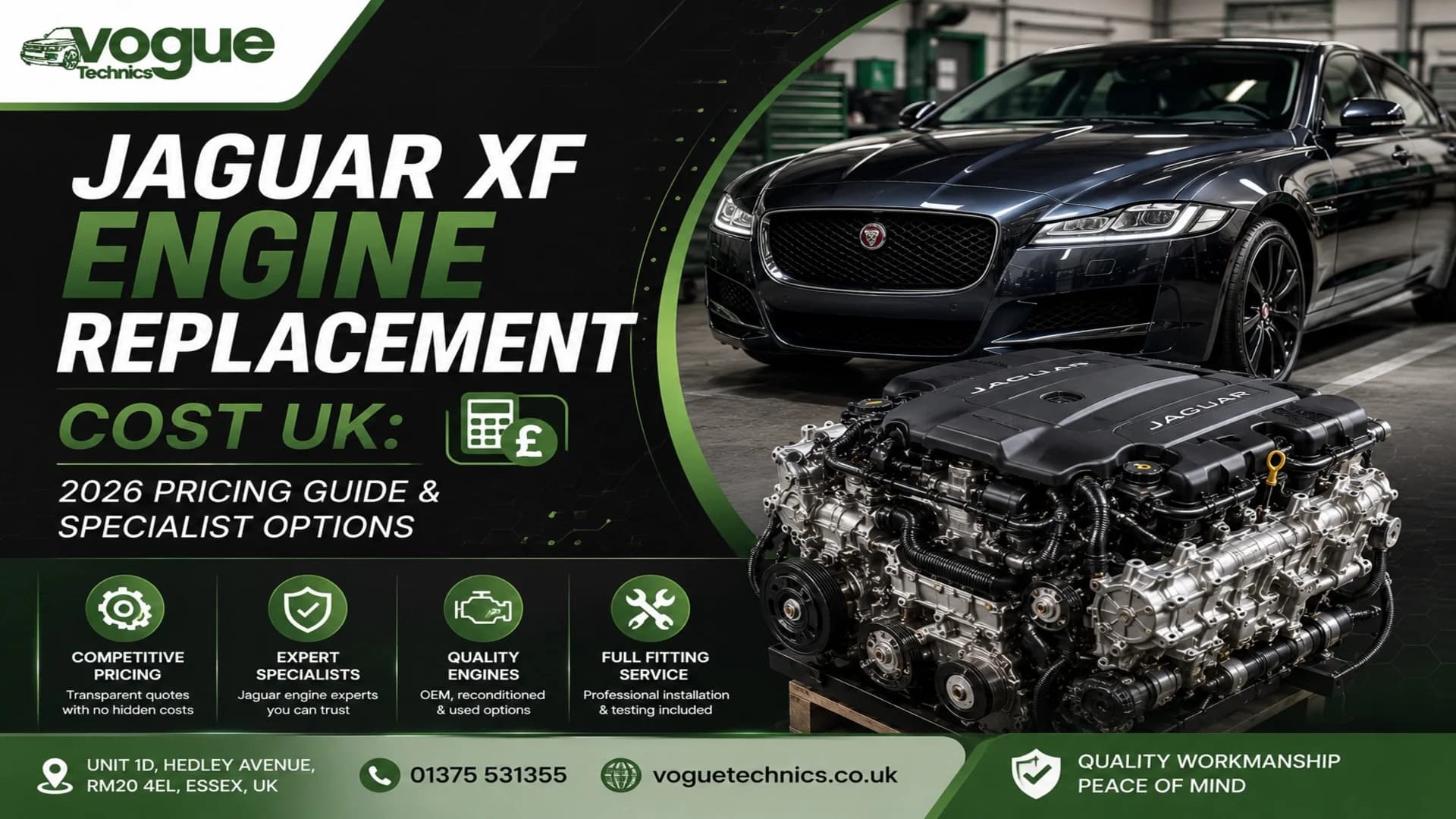 Jaguar XF Engine Replacement Cost UK: 2026 Pricing Guide & Specialist Options