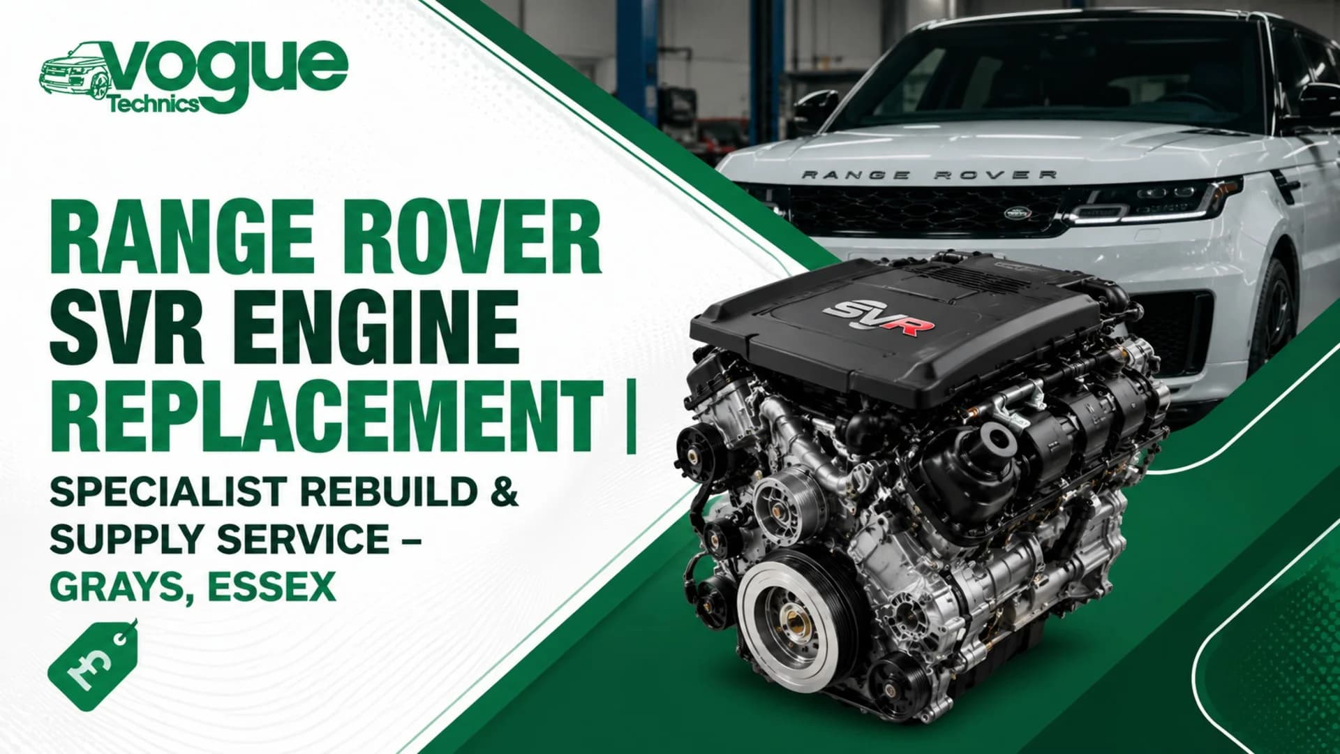 Range Rover SVR Engine Replacement | Specialist Rebuild & Supply Service – Grays, Essex