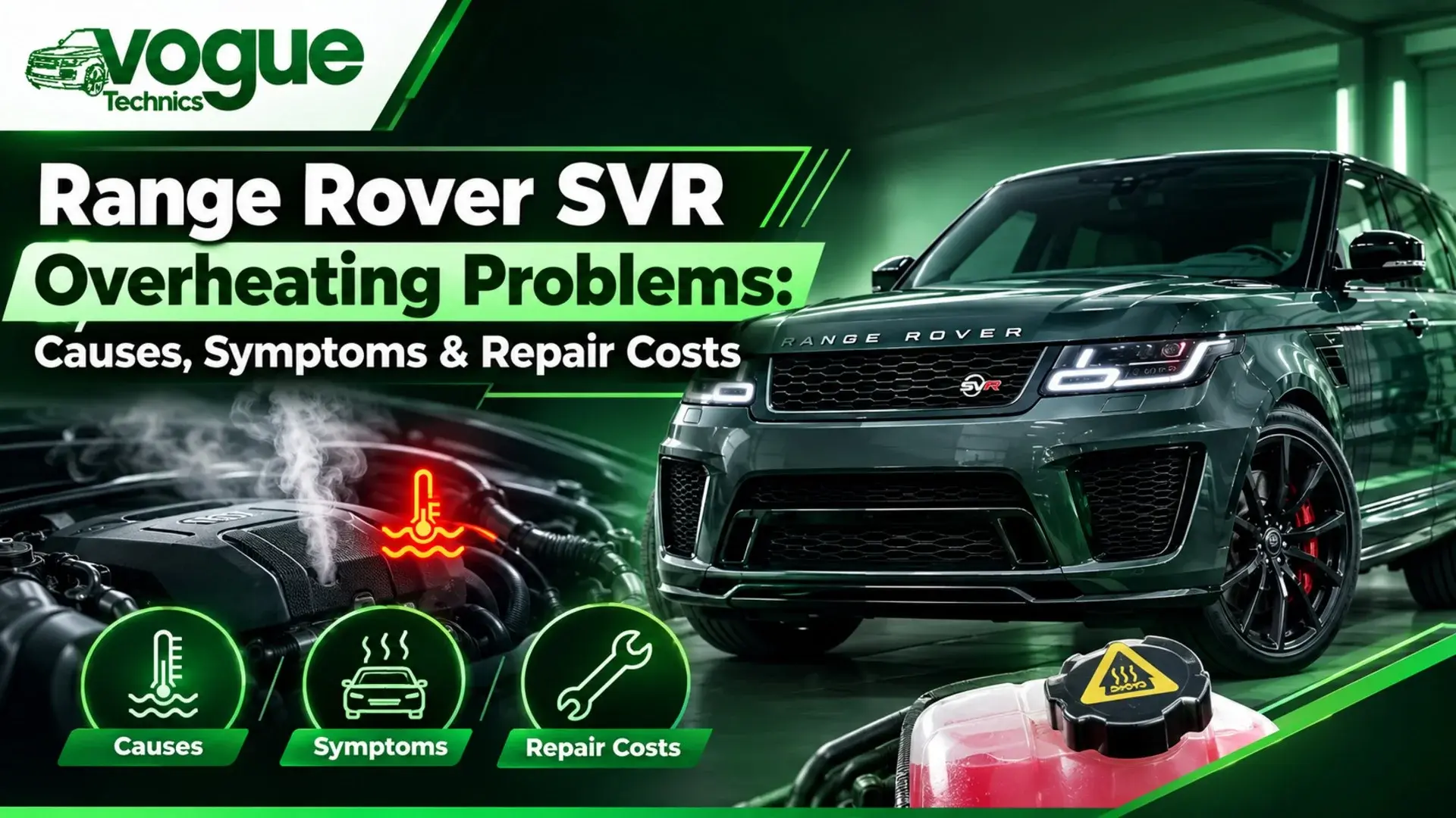 Range Rover SVR Overheating Problems: Causes, Symptoms & Repair Costs