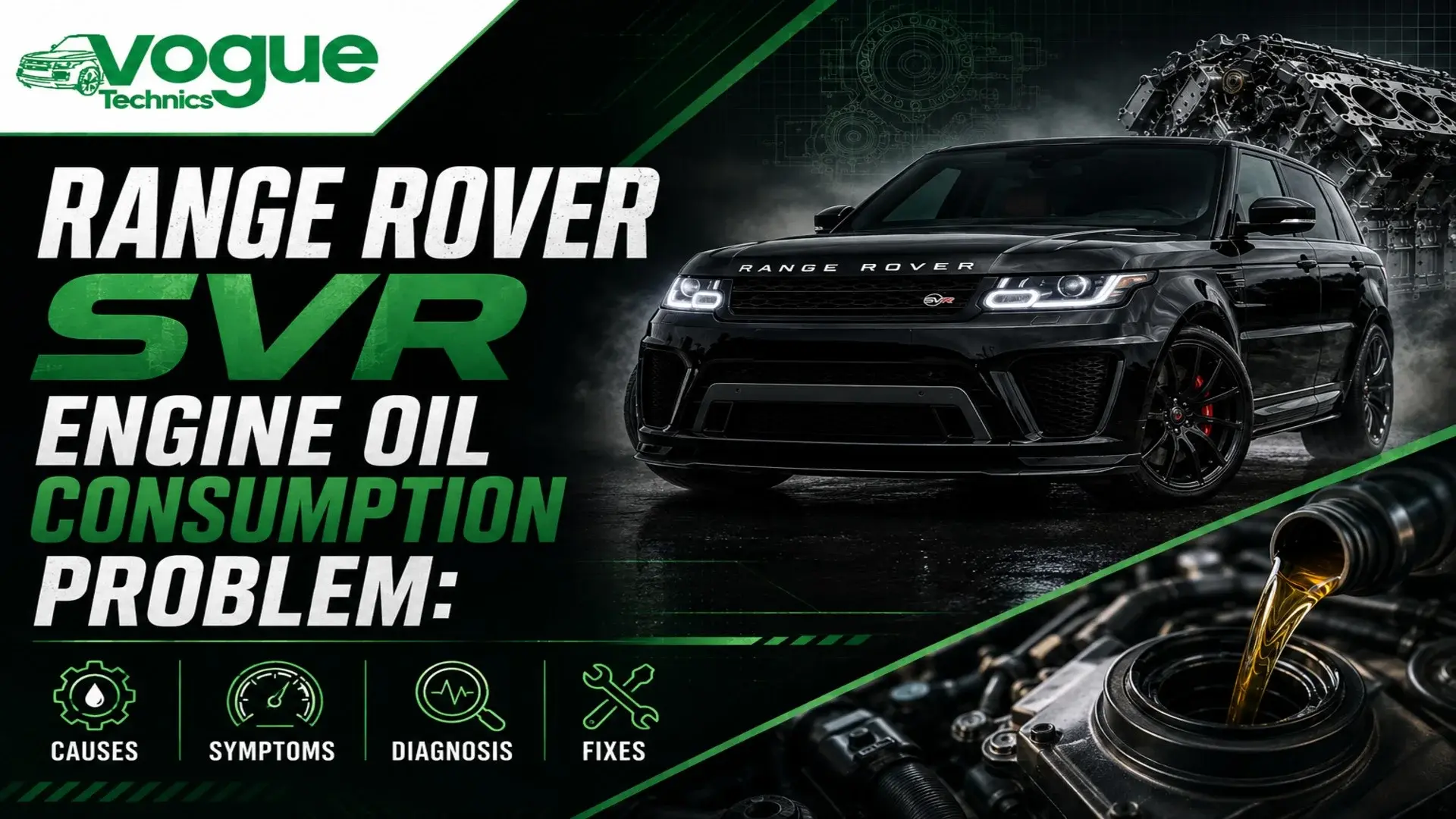 Range Rover SVR Engine Oil Consumption Problem: Causes, Symptoms, Diagnosis & Fixes