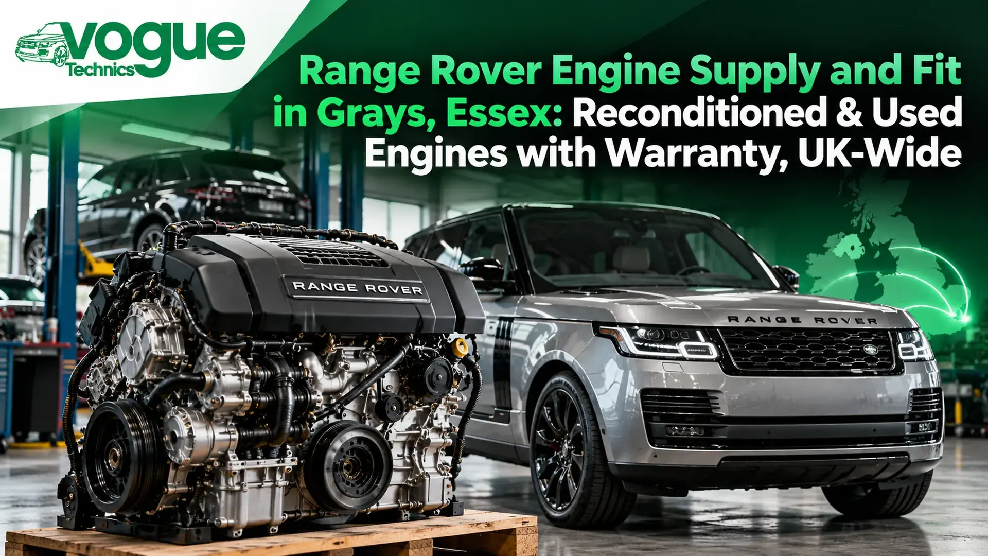 Range Rover Engine Supply and Fit in Grays, Essex: Reconditioned & Used Engines with Warranty, UK-Wide