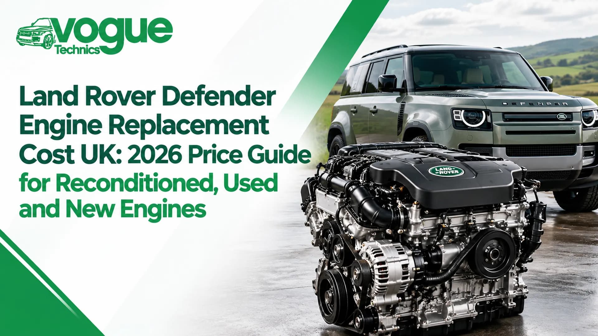 Land Rover Defender Engine Replacement Cost UK: 2026 Price Guide for Reconditioned, Used and New Engines