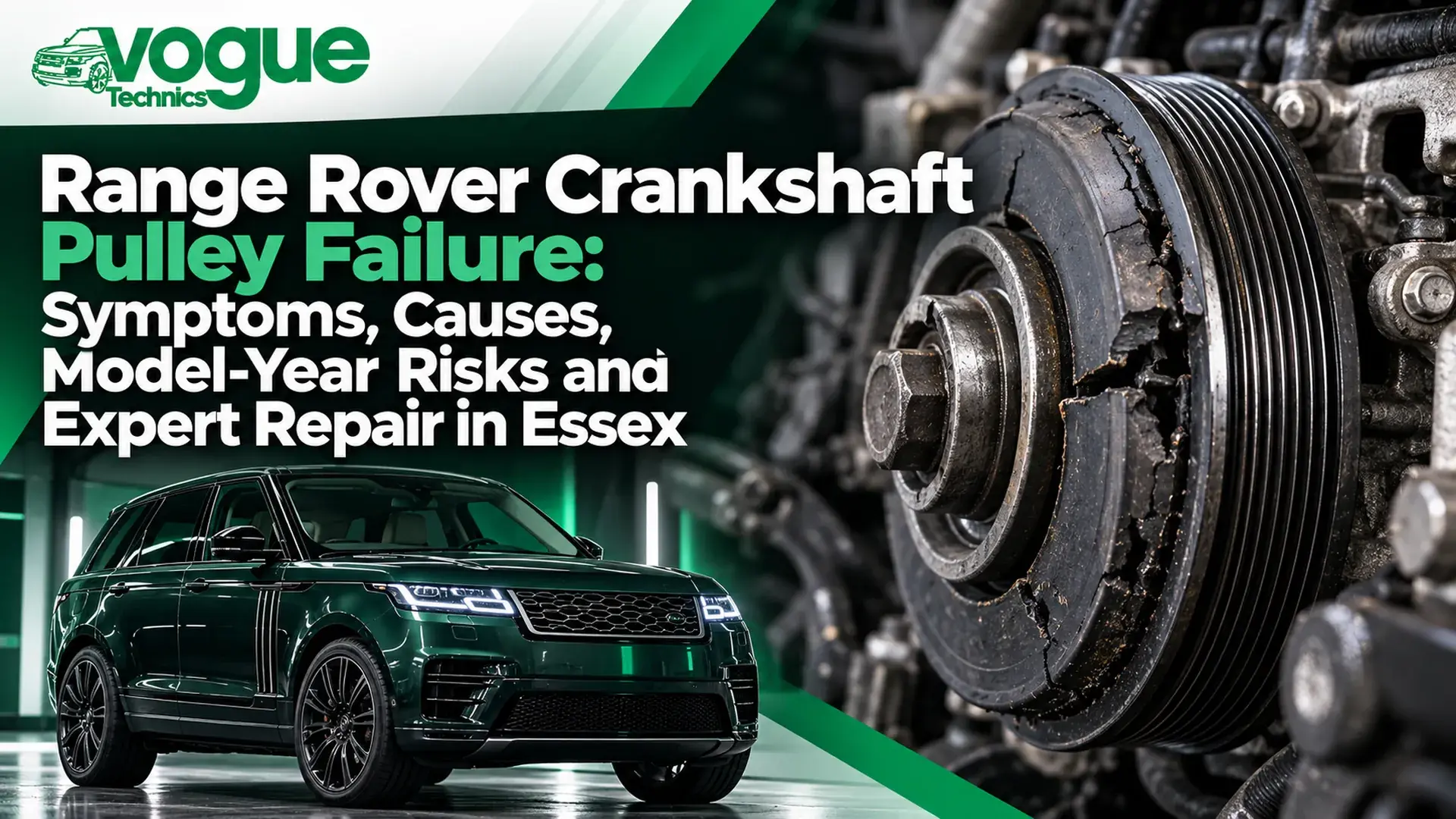 Range Rover Crankshaft Pulley Failure: Symptoms, Causes, Model-Year Risks and Expert Repair in Essex