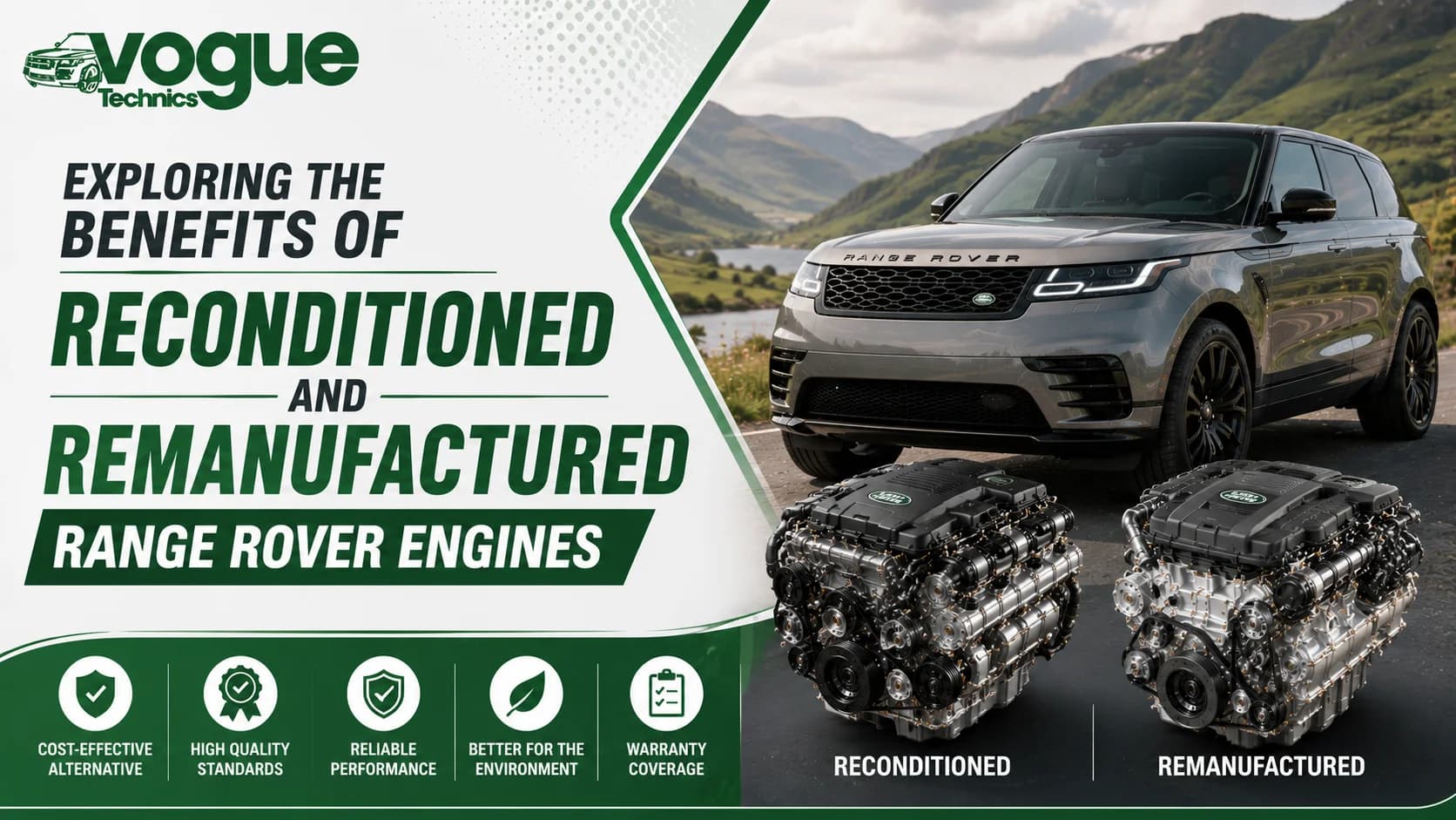 Exploring the Benefits of Reconditioned and Remanufactured Range Rover Engines