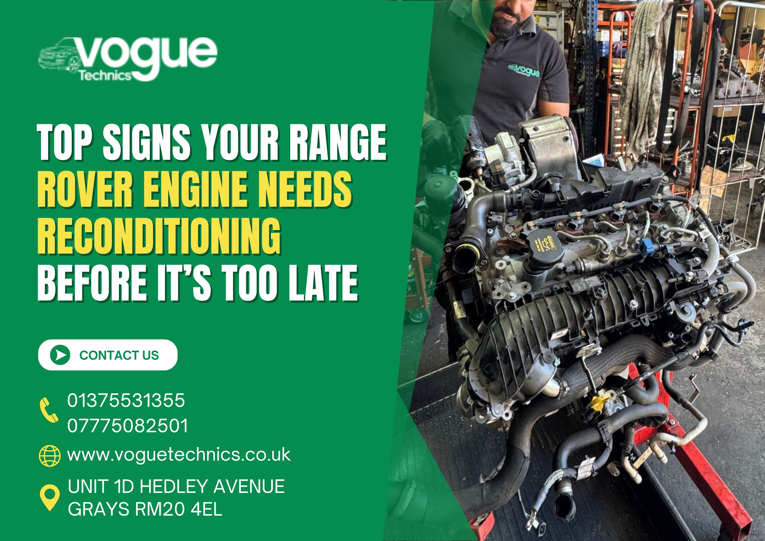 Top Signs Your Range Rover Engine Needs Reconditioning Before It’s Too Late